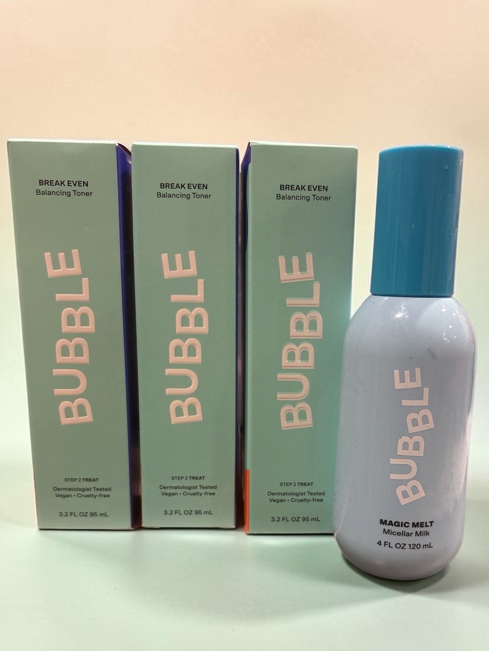 Bubble Break Even Balancing Toner & Magic Melt Micellar Milk